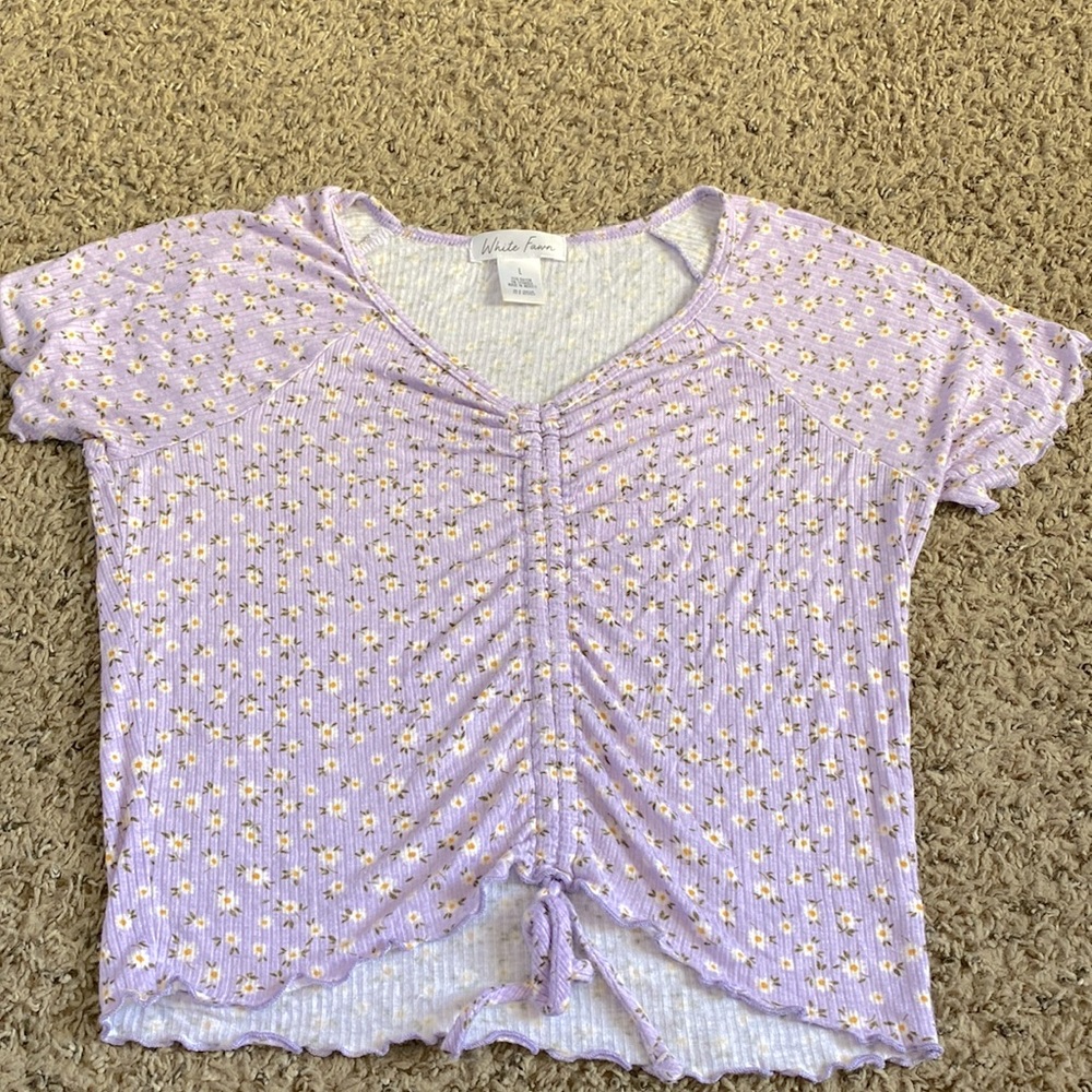 Tillys short sleeve cinched torso down middle with tie at end